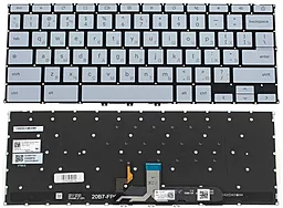 Клавиатура для ноутбука Asus CX5400 с подсветкой клавиш без рамки White