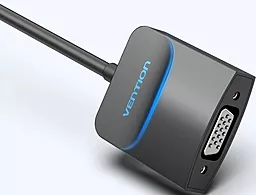 Видео переходник (адаптер) Vention HDMI - VGA 1080p 60hz 0.15m Black (ACFBB) - миниатюра 2