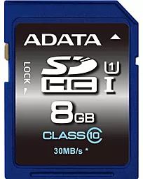 Карта пам'яті ADATA SDHC 8GB Premier Class 10 UHS-1 U1 (ASDH8GUICL10-R)