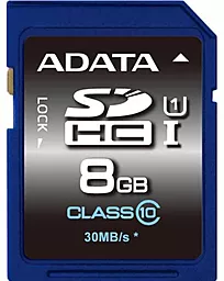Карта пам'яті ADATA SDHC 8GB Premier Class 10 UHS-1 U1 (ASDH8GUICL10-R) - фото Карта пам'яті ADATA SDHC 8GB Premier Class 10 UHS-1 U1 (ASDH8GUICL10-R)