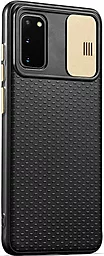 Чехол Epik Camshield Samsung G980 Galaxy S20 Black/Gold