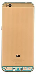 Задняя крышка корпуса Xiaomi Mi 5C со стеклом камеры Gold - фото Задняя крышка корпуса Xiaomi Mi 5C со стеклом камеры Gold