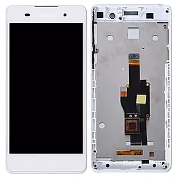 Дисплей Sony Xperia E5 (F3311, F3313) с тачскрином и рамкой, оригинал, White