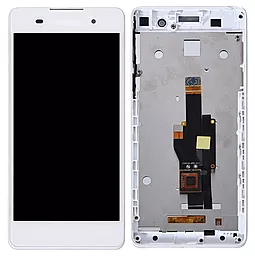 Дисплей Sony Xperia E5 с тачскрином и рамкой, оригинал, White - фото Дисплей Sony Xperia E5 с тачскрином и рамкой, оригинал, White