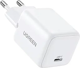 Сетевое зарядное устройство Ugreen 20w GaN PD USB-C fast charger white (55554) - фото Сетевое зарядное устройство Ugreen 20w GaN PD USB-C fast charger white (55554)