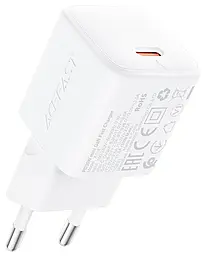 Сетевое зарядное устройство с быстрой зарядкой AceFast A118 30w GaN PD USB-C ports charger White - фото Сетевое зарядное устройство с быстрой зарядкой AceFast A118 30w GaN PD USB-C ports charger White