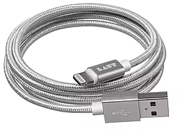 Кабель Laut LINK Metallics USB-A - Lightning 12w 2.4a 1.2м cable Silver (LAUTLKMLTN1.2SL) - фото Кабель Laut LINK Metallics USB-A - Lightning 12w 2.4a 1.2м cable Silver (LAUTLKMLTN1.2SL)