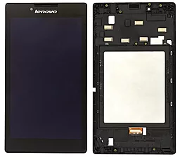 Дисплей для планшета Lenovo TAB 2 A7-30HC, A7-30DC, A7-30F, A7-30TC, A7-30GC (желтый шлейф, #TV070WSM-TH0) + Touchscreen with frame Black