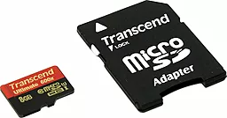 Карта памяти Transcend microSDHC 8GB Ultimate 600X Class 10 UHS-I U1 + SD-адаптер (TS8GUSDHC10U1)