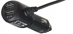 Автомобильное зарядное устройство EasyLife 17W 3.4A + 3.5m L MiniUSB cable Black - миниатюра 4
