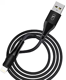 Кабель USB SkyDolphin S49L LED Aluminium Alloy Lightning Cable Black (USB-000567)