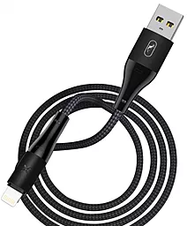 Кабель SkyDolphin S49L LED Aluminium Alloy USB-A - Lightning 12w 2.4a 1м cable Black (USB-000567) - фото Кабель SkyDolphin S49L LED Aluminium Alloy USB-A - Lightning 12w 2.4a 1м cable Black (USB-000567)