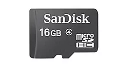 Карта пам'яті SanDisk microSDHC 16GB Class 4 (SDSDQM-016G-B35) - фото Карта пам'яті SanDisk microSDHC 16GB Class 4 (SDSDQM-016G-B35)