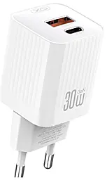 Сетевое зарядное устройство XO L149 30w PD/QC USB-C/USB-A ports charger white - фото Сетевое зарядное устройство XO L149 30w PD/QC USB-C/USB-A ports charger white