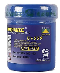 Флюс гель MECHANIC UV-559 100 г без галагенів безвідмивний у пластиковій ємності