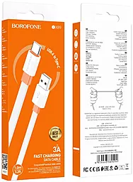 Кабель Borofone BX89 Union USB-A - Type-C 15w 3a 1м cable White/Orange - мініатюра 5 Кабель Borofone BX89 Union USB-A - Type-C 15w 3a 1м cable White/Orange - мініатюра 5
