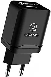 Сетевое зарядное устройство с быстрой зарядкой Usams US-CC024 (1USB, 3A) QC Travel Charger Black