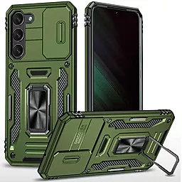 Ударостойкий чехол Camshield Army Ring для Samsung Galaxy S21 FE Army Green