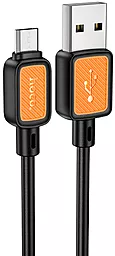Кабель Hoco X108 Benefit USB-A - micro USB 12w 2.4a 1м cable Black - фото Кабель Hoco X108 Benefit USB-A - micro USB 12w 2.4a 1м cable Black