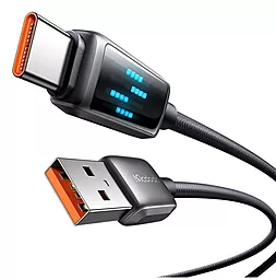 Кабель McDodo LED Display USB-A - Type-C 30w 6a 1.2м cable Black (CA-2350) - миниатюра 2 Кабель McDodo LED Display USB-A - Type-C 30w 6a 1.2м cable Black (CA-2350) - миниатюра 2
