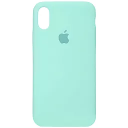Чехол Silicone Case Full для Apple iPhone X, iPhone XS Ice Aquamarine
