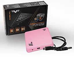 Карман для HDD Frime SATA 2.5" USB 2.0 Plastic Pink (FHE12.25U20) - миниатюра 3