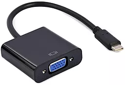 Видео переходник (адаптер) Cablexpert USB Type-C - VGA 1080p 60hz 0.15m black (A-CM-VGAF-01)