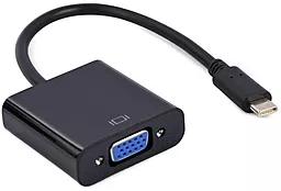 Видео переходник (адаптер) USB Type-C - VGA 1080p 60hz 0.15m black (A-CM-VGAF-01) Cablexpert - фото Видео переходник (адаптер) USB Type-C - VGA 1080p 60hz 0.15m black (A-CM-VGAF-01) Cablexpert
