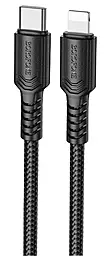Кабель Borofone BX116 Certain USB Type-C - Lightning 27w 3a 1м PD cable Black - фото Кабель Borofone BX116 Certain USB Type-C - Lightning 27w 3a 1м PD cable Black