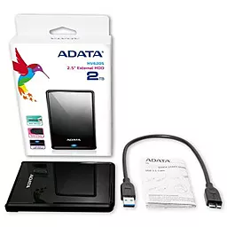 Зовнішній жорсткий диск ADATA Classic HV620S 2TB (AHV620S-2TU3-CBK) Black - мініатюра 5