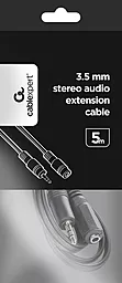 Аудіо подовжувач Cablexpert mini Jack 3.5mm M/F 5 м black (CCA-421S-5M) - мініатюра 2