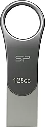 Флешка Silicon Power DriveMobile C80 128GB USB 3.1+Type C (SP128GBUC3C80V1S) Silver - миниатюра 5