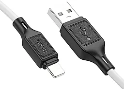 Кабель Hoco X90 Cool Silicone USB-A - Lightning 12w 2.4a 1м cable White - миниатюра 3