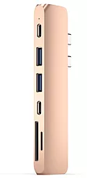 Мультипортовый USB Type-C хаб (концентратор) Satechi USB-C -> USB 3.0x2/HDMI/Card Reader Gold (ST-CMBPG)