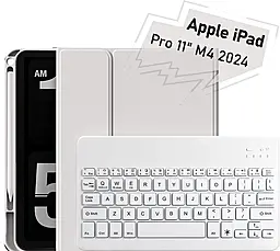 Чехол-книжка BeCover с беспроводной клавиатурой для Apple iPad Pro 11" M4 2024 Gray (712999) - фото Чехол-книжка BeCover с беспроводной клавиатурой для Apple iPad Pro 11" M4 2024 Gray (712999)