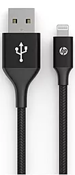Кабель HP USB-A - Lightning 12w 2.4a 2м cable Black - фото Кабель HP USB-A - Lightning 12w 2.4a 2м cable Black