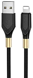 Кабель Borofone BX92 Advantage USB-A - Lightning 12w 2.4 1м cable Black - фото Кабель Borofone BX92 Advantage USB-A - Lightning 12w 2.4 1м cable Black