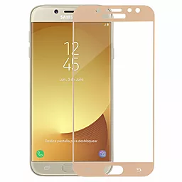 Захисне скло MAKE Full Cover Full Glue Samsung J730 Galaxy J7 Gold (MGFCFGSJ730G)