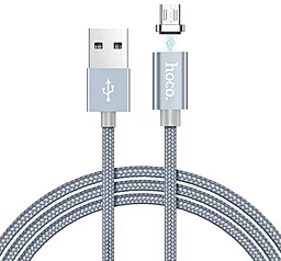 USB Кабель Hoco U40A Magnetic Adsorption micro USB Cable Gray