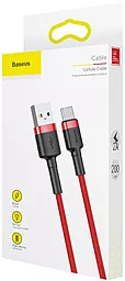 Кабель USB Baseus Cafule 2M USB Type-C Cable Red (CATKLF-C09) - миниатюра 9