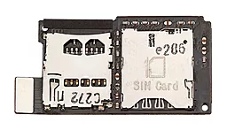 Шлейф HTC One SV T528T с коннектором SIM-карты и карты памяти Original