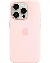 Чохол Silicone Case Full with MagSafe and SplashScreen для Apple iPhone 15 Pro Light Pink - фото Чохол Silicone Case Full with MagSafe and SplashScreen для Apple iPhone 15 Pro Light Pink