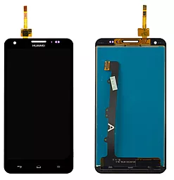 Дисплей Huawei Ascend G750, Honor 3X G750 (G750-U10, G750-T01, G750-T00) з тачскріном, Black