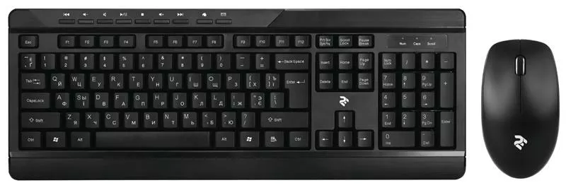 Комплект (клавиатура+мышка) 2E MF410 (2E-MK410MWB) Black - фото 1