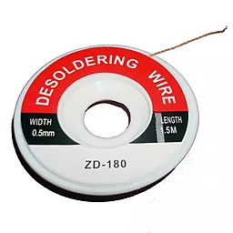 Стрічка для випайки ZD ZD-180 (0.5мм/1.5м) на котушці