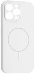 {"ru": "Чехол", "uk": "Чохол"} Silicone Case Full Camera Fine Ring MagSafe для Apple iPhone 14 Pro Max  White