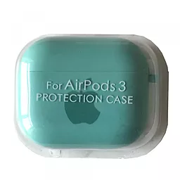Силиконовый чехол NICHOSI для AirPods 3 microfiber with logo Light blue