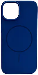 Чехол Silicone Case Full Fine Ring MagSafe для Apple iPhone 14 Porcelain Blue - фото Чехол Silicone Case Full Fine Ring MagSafe для Apple iPhone 14 Porcelain Blue