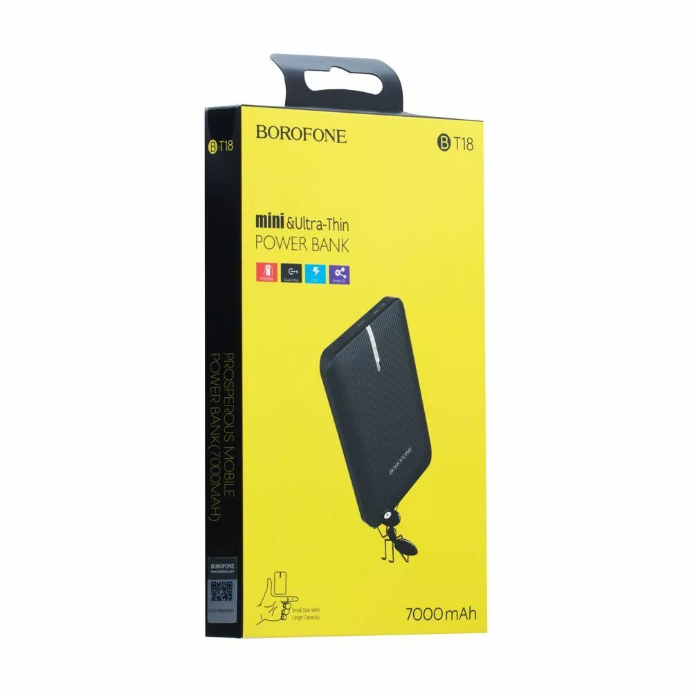 Повербанк Borofone BT18 7000 mAh Black - фото 3