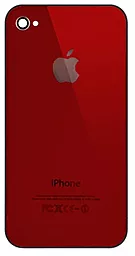 Задняя крышка корпуса Apple iPhone 4 со стеклом камеры Red